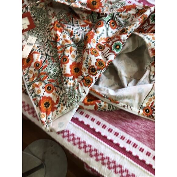 NWT Anthropologie Orange Floral Maxi Bodycon Dress Cap Sleeve Large Fishtail - Picture 8 of 11